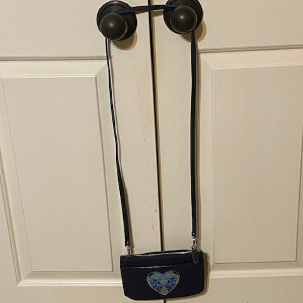 Brighton Mini Crossbody Shoulder Bag Purse Summer Heart Navy Blue - Picture 5 of 5